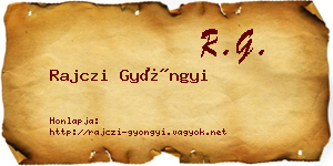 Rajczi Gyöngyi névjegykártya