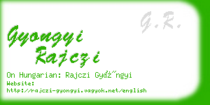 gyongyi rajczi business card